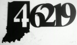 METAL 46219 INDY ZIP CODE SIGN INDIANA INDIANAPOLIS STEEL PLAQUE PLATE ...