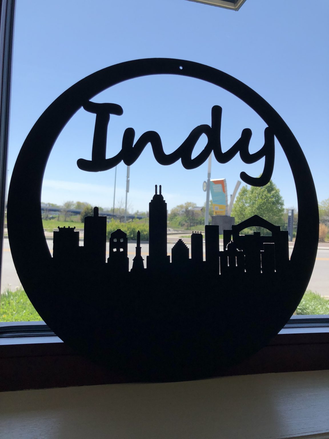 Indy Skyline Circle Sign Circle City Metalworks