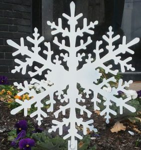 LARGE METAL 15″ SNOWFLAKE DECORATION CHRISTMAS WINTER ORNAMENT