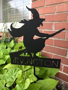 Irvington Witch on Broom Sign